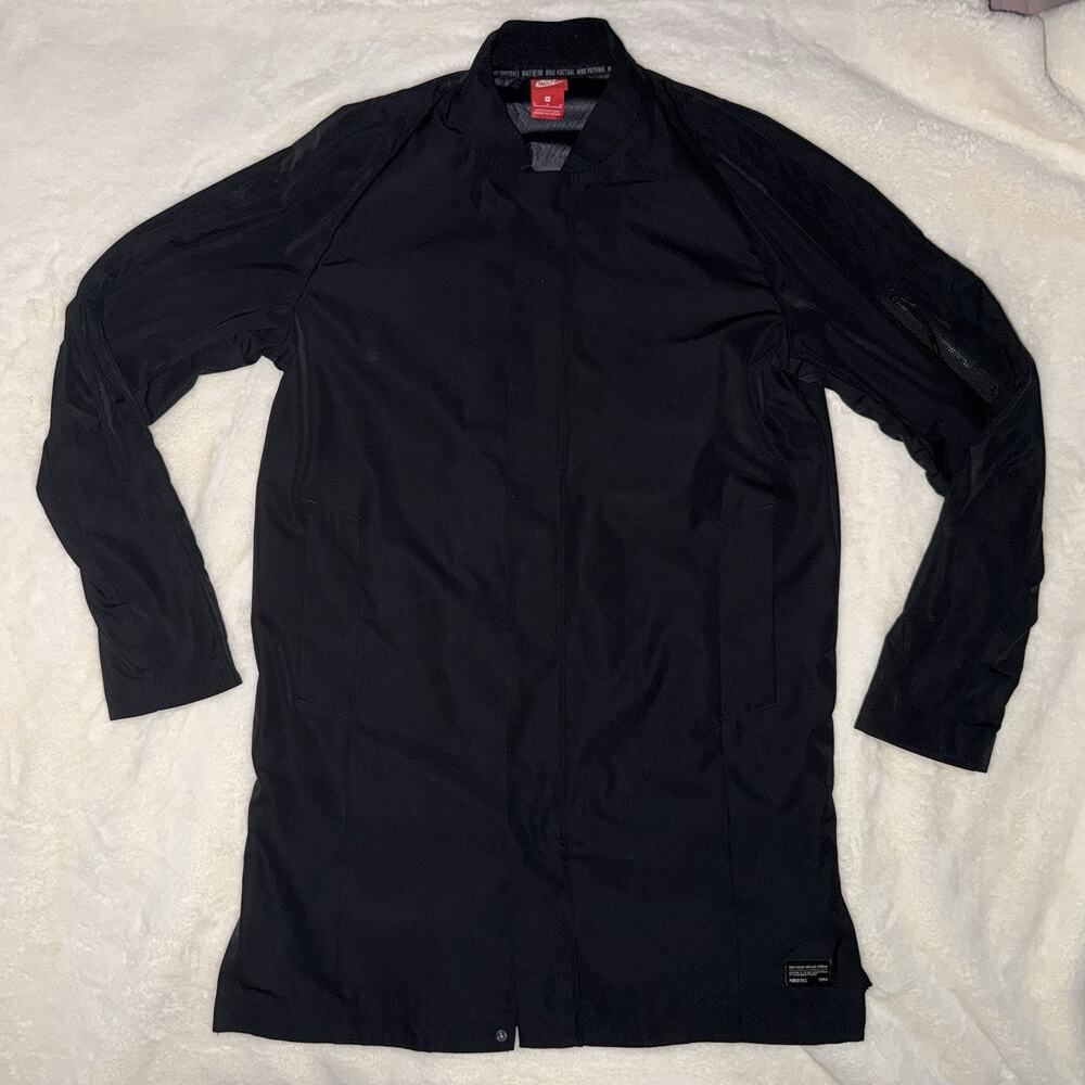 Nike F.C. Windbreaker Jacket Mens Medium Black Longline Soccer Full Zip